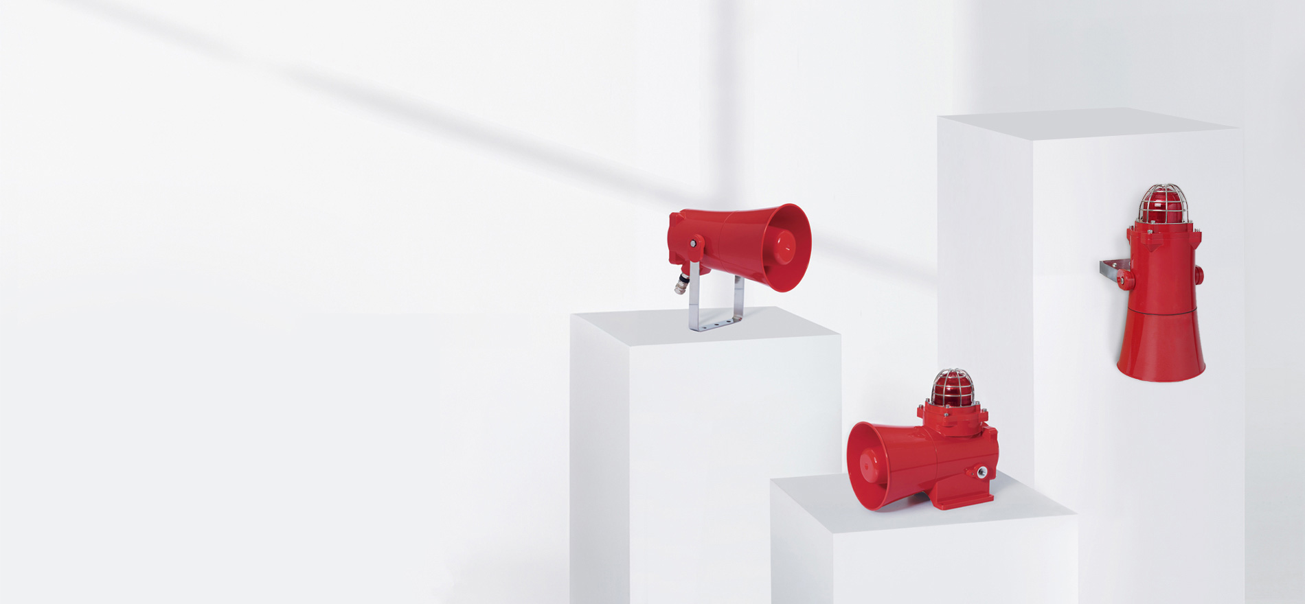 Explosion proof LED signal beacon light & ultra high volume electronic sounder combinations